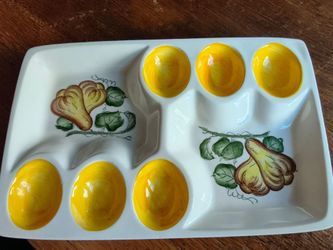 Vintage Japanese Deviled Egg Plate