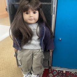 American Girl Doll- With Case And Multiple Outfits 