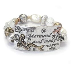 Mermaid stretch bracelet. Handmade