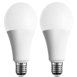 2 Pack 3-Way Light Bulbs 50/100/150W,Amber White 2200K,Three Way A19,E26 Base B.