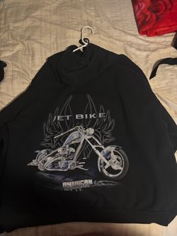 American Chopper Motorcycle Graphic Hoodie – Black 2xl
