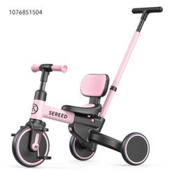 SEREED 5-in-1 Tricycle Toddler Bike - Pink
