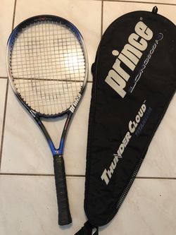 prince thunder cloud long body tennis racket w/bag