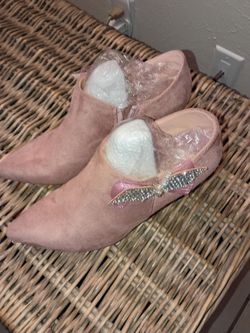 Pink Suede Ankle Boots