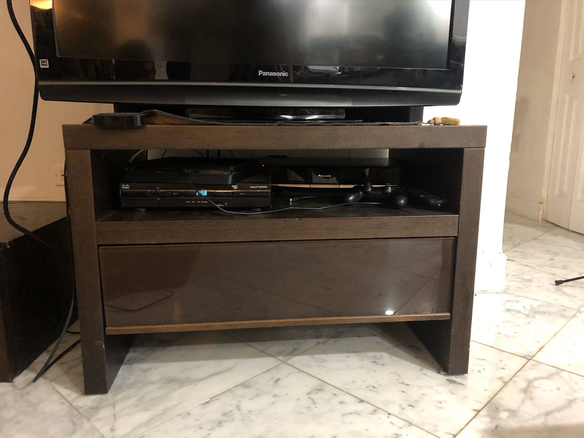 Solid wood TV stand. Like new.