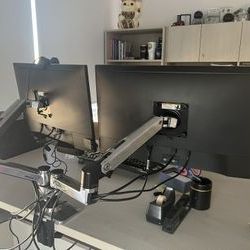 Ergotron Premium Dual monitor Stand With Desk Clamp