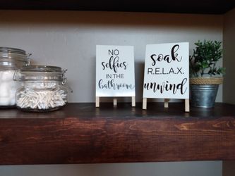 Mini Farmhouse Bathroom Signs