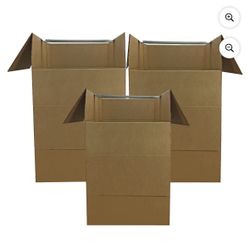UBoxes Large Corrugated Wardrobe Moving Boxes (Bundle of 3) 24" x 24" x 40"