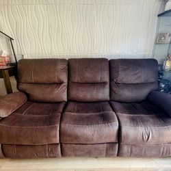 Brown Recliner Sofa 