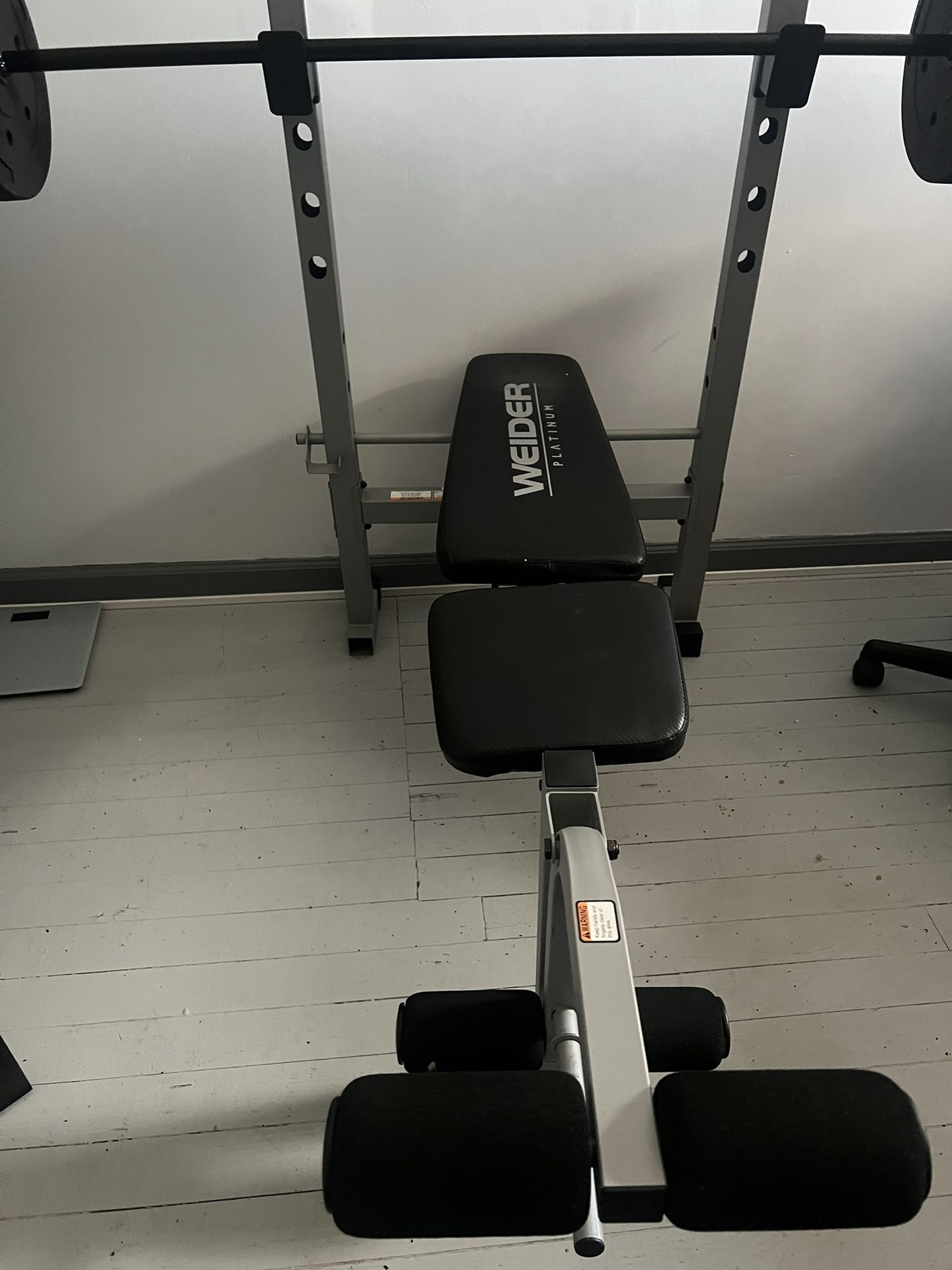 Weight Bench With Weight Rack And Weights