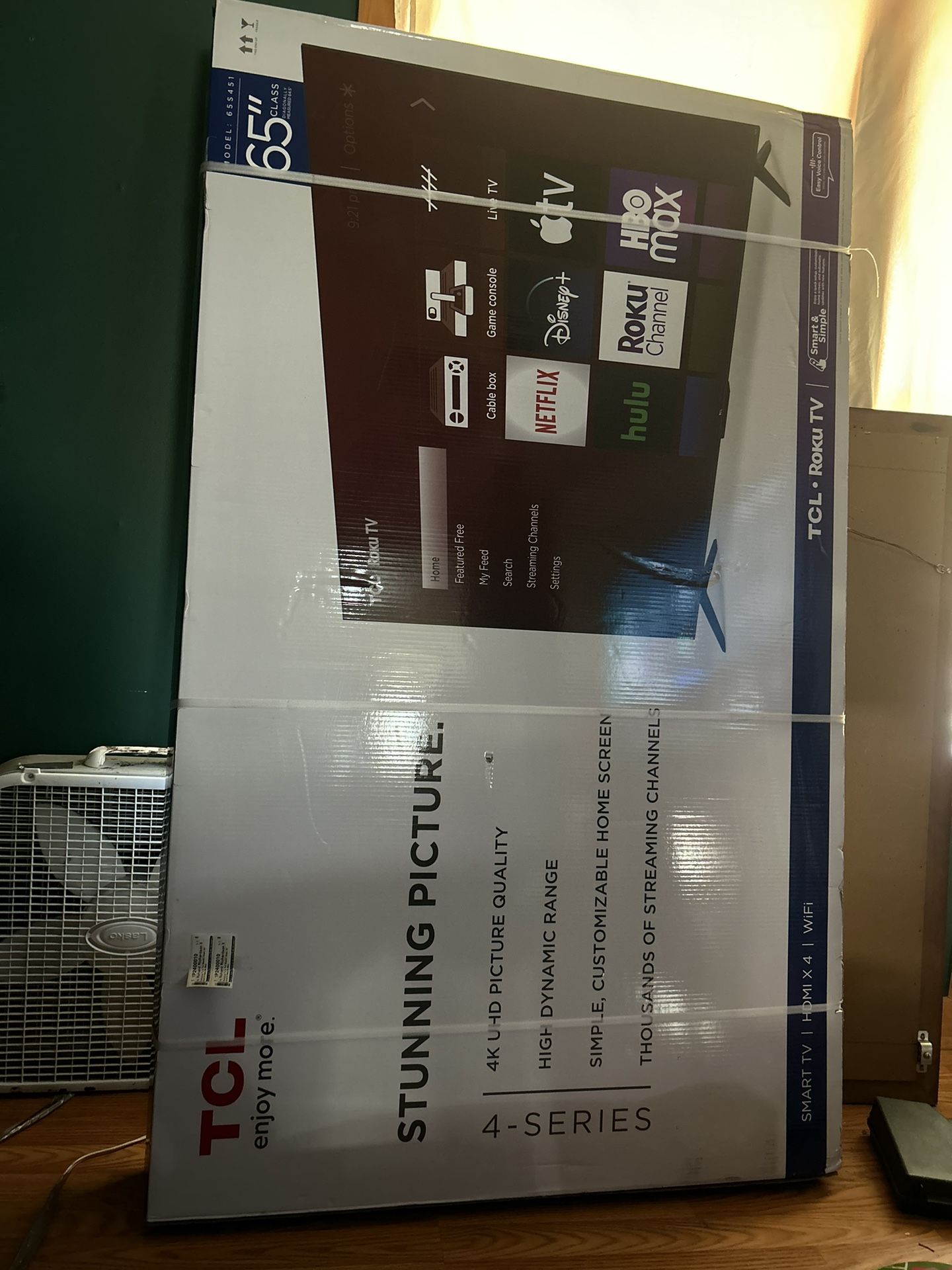 BRAND NEW! 65” TCL Roku 4k Smart TV