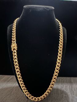 24” (18k)Gold over Stainless 10mm Cuban