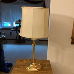 Brass Lamp and Shade 