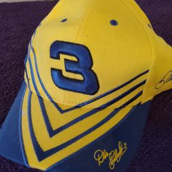Dale Earnhardt Number 3 Blue And Yellow Racing Baseball Cap
