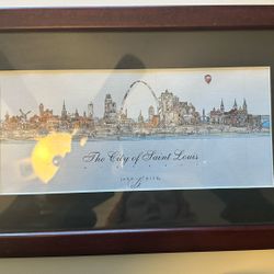 The City Of  St. Louis Print By John Pils - Signed By The Artist 