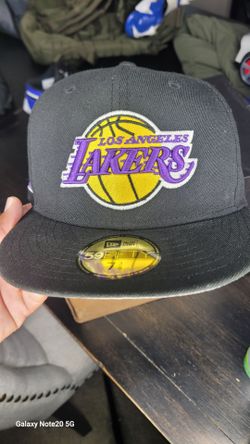 Los Angeles Lakers Black Hat Cap 59Fifty Fitted 7 5/8