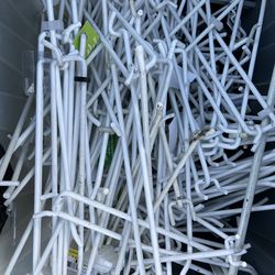 Pegboard hooks ~1 ft long each (in Des Moines) $1 per piece