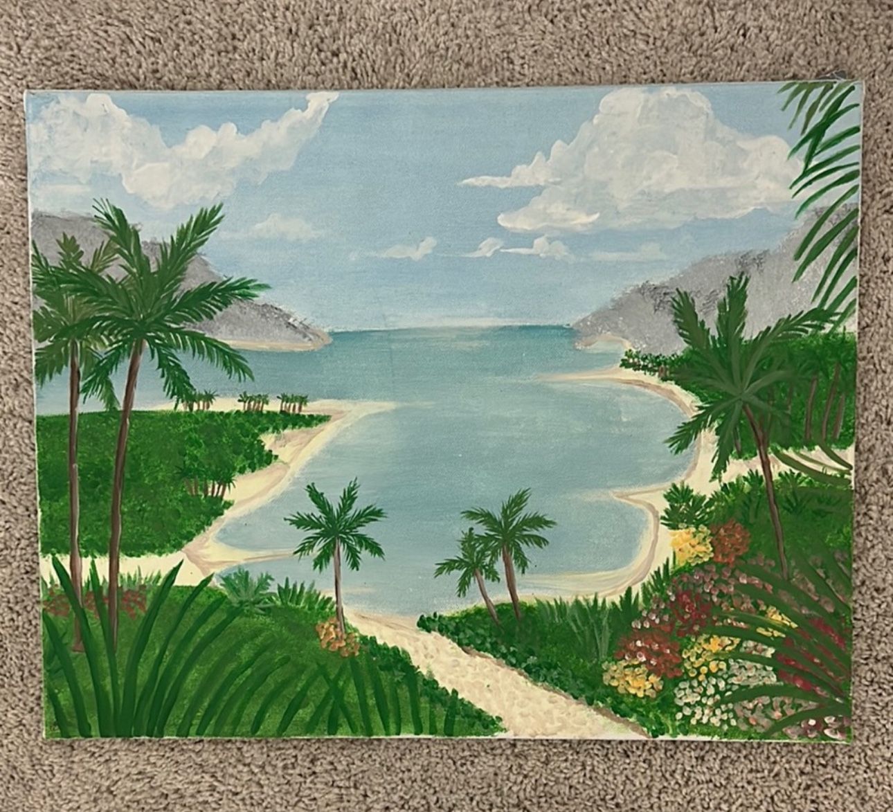 Serene Tropical Beach Canvas Art