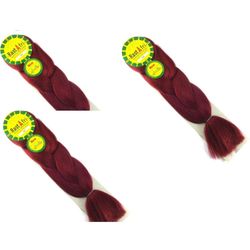 Afrelle by Kanekalon Rasta Fri Braids (3 Pack) (Burgundy) *BRAND NEW*
