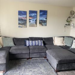 Couch Color Grey  6 Months Old  We Are Moving 