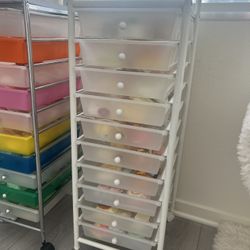 Rolling Cart Drawer Organizer 
