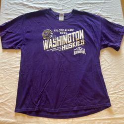 Washington Huskies NCAA 🏈 Alamo Bowl 2011 Men's Purple T-shirt San Antonio Sz XL