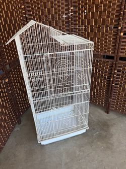 White Metal Bird Cage