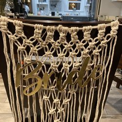 1 Pair Wedding Chair Macrame Bride Groom
