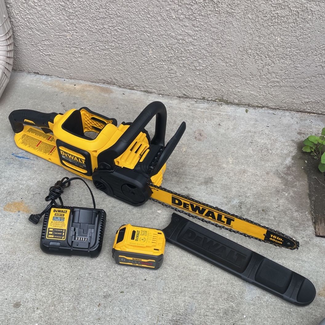 DEWALT FLEXVOLT 60V MAX 16in. Brushless Cordless Battery Powered Chainsaw Kit with (1) FLEXVOLT 6 Ah Battery & Charger