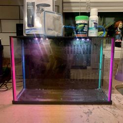 3 gal. tank w/ filter & heater