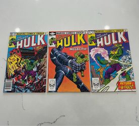 Incredible Hulk #274,275,276, Marvel 1982 Lot. FN+ Megalith, U-Foes