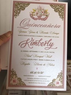 Quinceañera’s Invitations