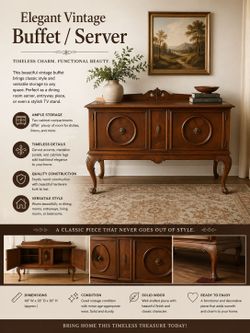 Classic Vintage Buffet / Server – Elegant Statement Piece