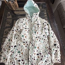 Aperture Technical Outerwear Waterproof Jacket Womens M Terrazzo Pattern