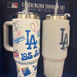 Dodgers Cheer/bling Tumbler Set