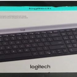 Logitech MK470 Slim Full-size Scissor Wireless Keyboard Mouse Combo Black / Gray