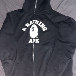 bape college full zip hoodie