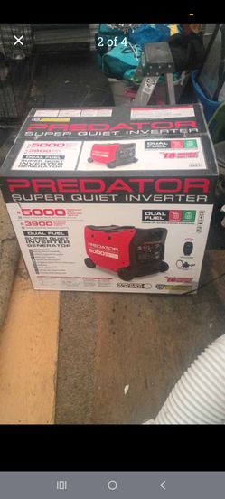 New! Predator 5000 watt super quiet Inverter Generator.