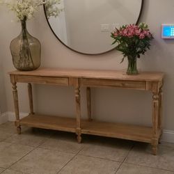 Light Wood Console Table