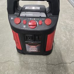 Jump Starter 1500A peak Air Compressor Power Bank Charger w/ LED Light & DC Outlet