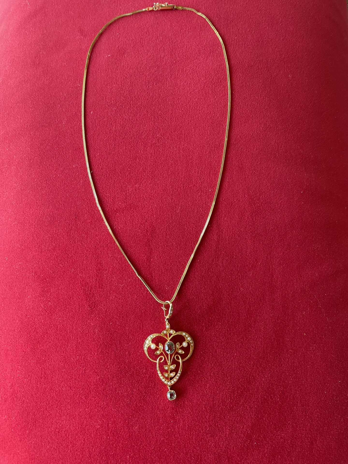 Gold Necklace Art Nouveau