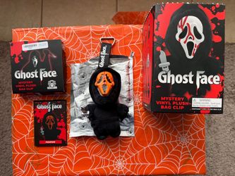 Ghost Face Mystery Vinyl Plush Bag Clip – Pumpkin 1/27 RARE