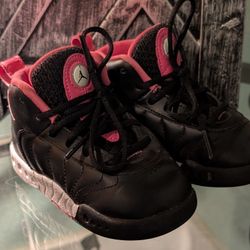 6C Jordan Toddler Shoes Black Pink