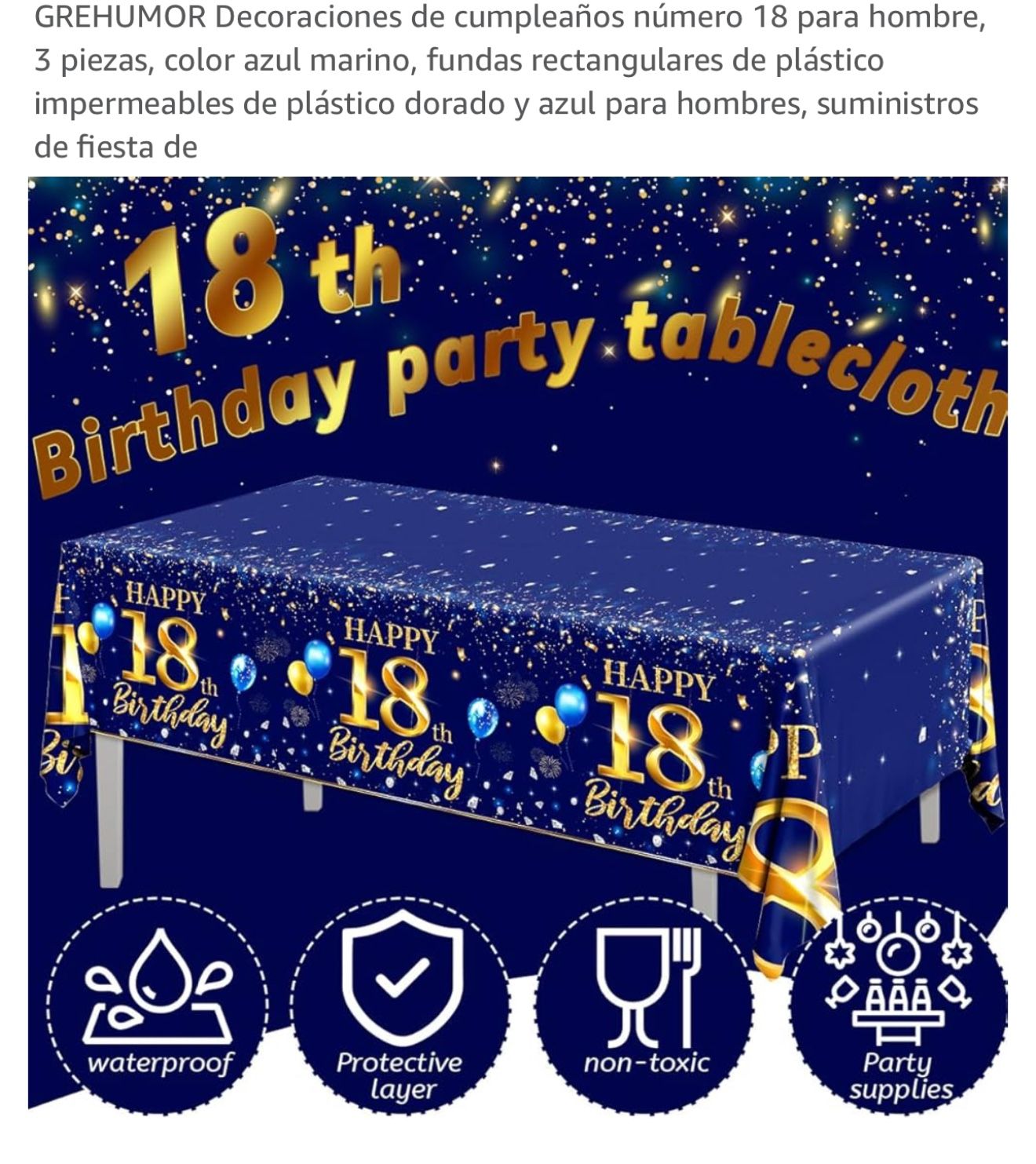 4 Manteles De Fiesta De 18 Años