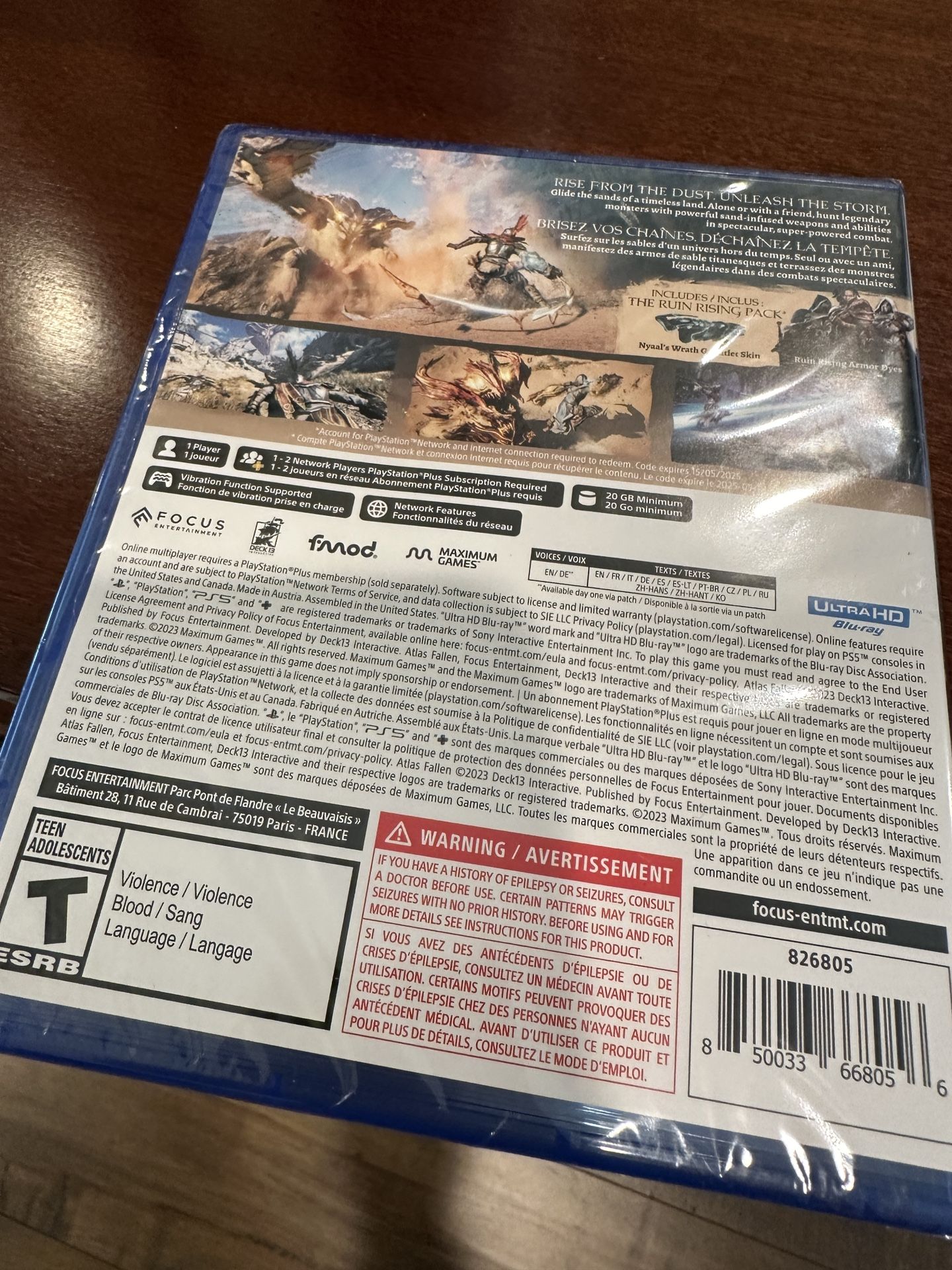 ATLAS FALLEN-PS 5 -BRAND NEW SEALED