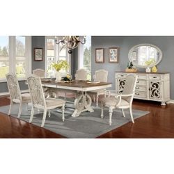 7 PCS Arcadia Collection Dining set-Rustic Design Now On Sale 2189.00 Free Delivery 🚚