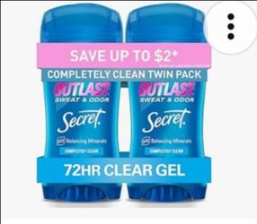 Secret Deodorant clear gel BRAND NEW