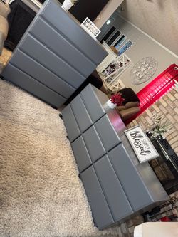 ✨✨GORGEOUS GRAY SOLID WOOD HEAVY DRESSER SET BY LANE