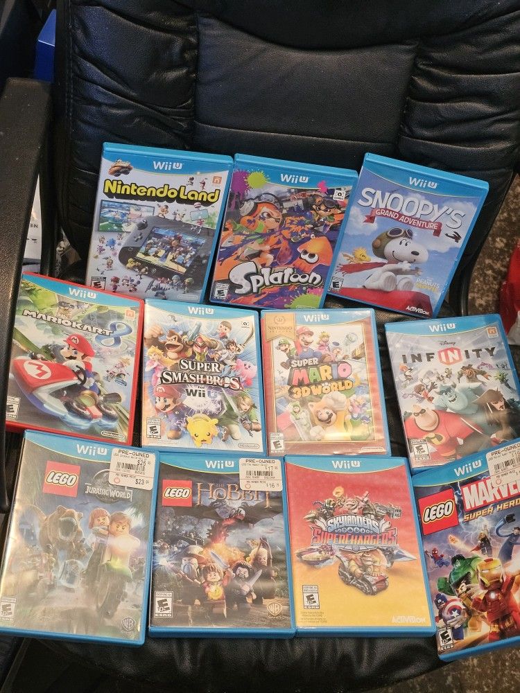 Nintendo Wii U Games Lot! 11 Game Lot! $100 For All! Super Mario World! Smash Bros! Mario Kart 8!