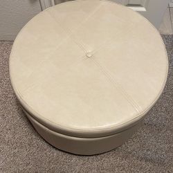 Round Storage Ottoman